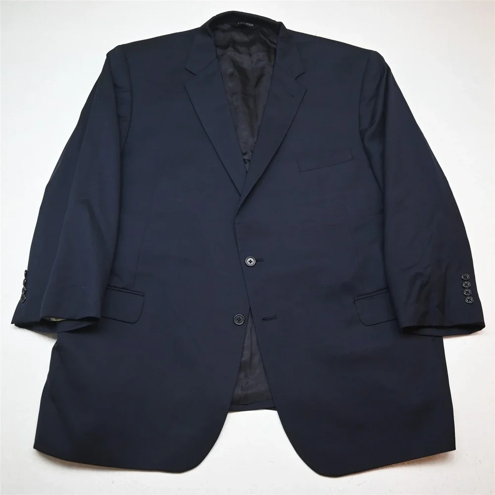 Jos A Bank 50S 44x29 Navy Blue 100% Wool Gordon Mens Jacket Pants Suit